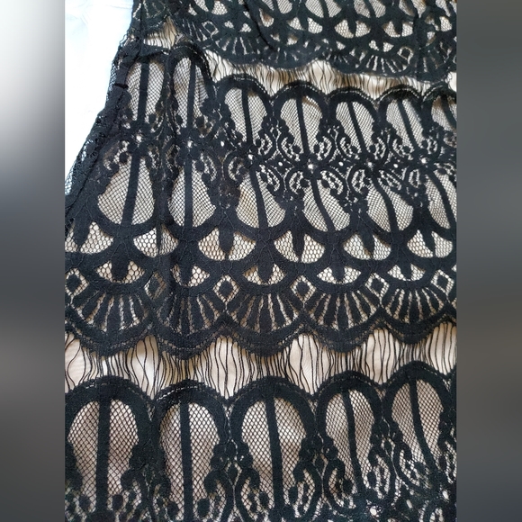 ELIZA J Black & Nude Lace Dress.  SZ. 8.  Stunning. Lined - Picture 4 of 14